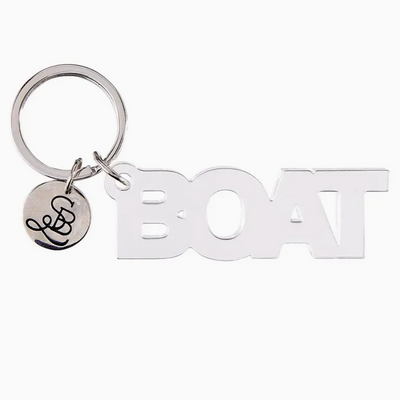 ACRYLIC WORD KEYCHAIN BOAT 2.75" L x 1" H