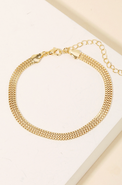 BOX CHAIN CLAPS BRACELET