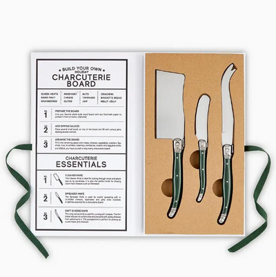 CHARCURTERIE KNIVES BOOK BOX GREEN U