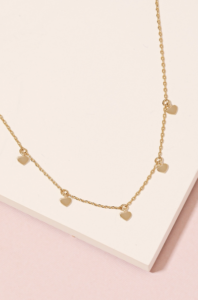DAINTY HEART CHARM CHAIN NECKLACE