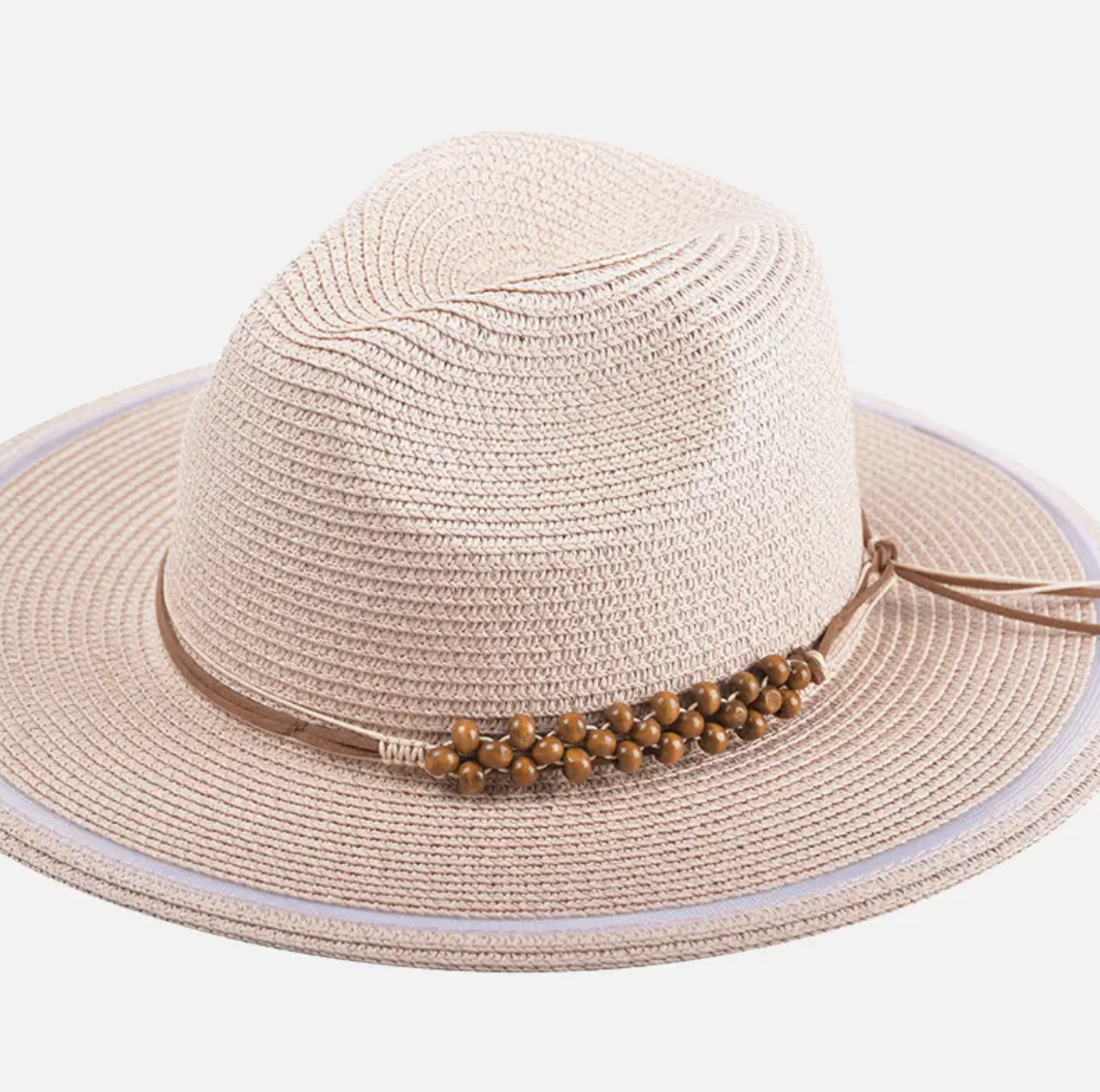 FLYNN STRIPED BRIM SUN HAT BLUSH U