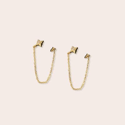 GOLD DIPPED DAINTY CHAIN EARRING