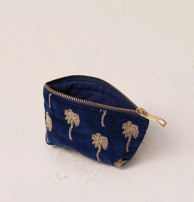 GOLD PALM COIN PURSE NAVY U