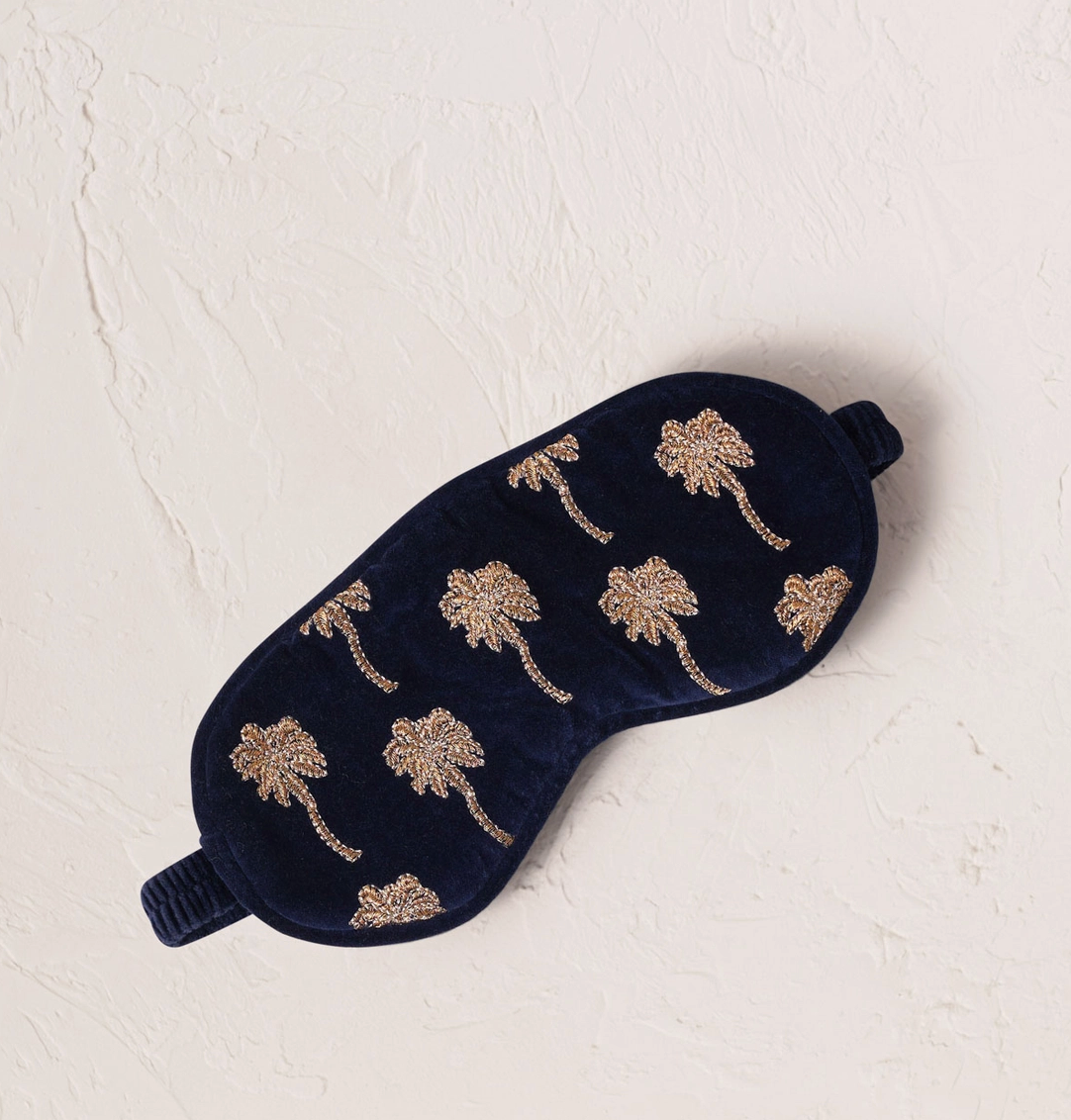 GOLD PALM EYE MASK NAVY U