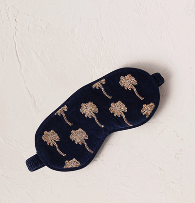 GOLD PALM EYE MASK NAVY U