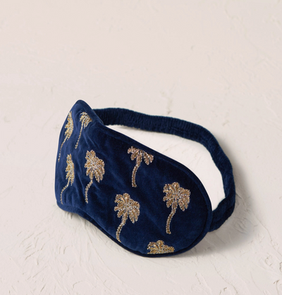 GOLD PALM EYE MASK NAVY U