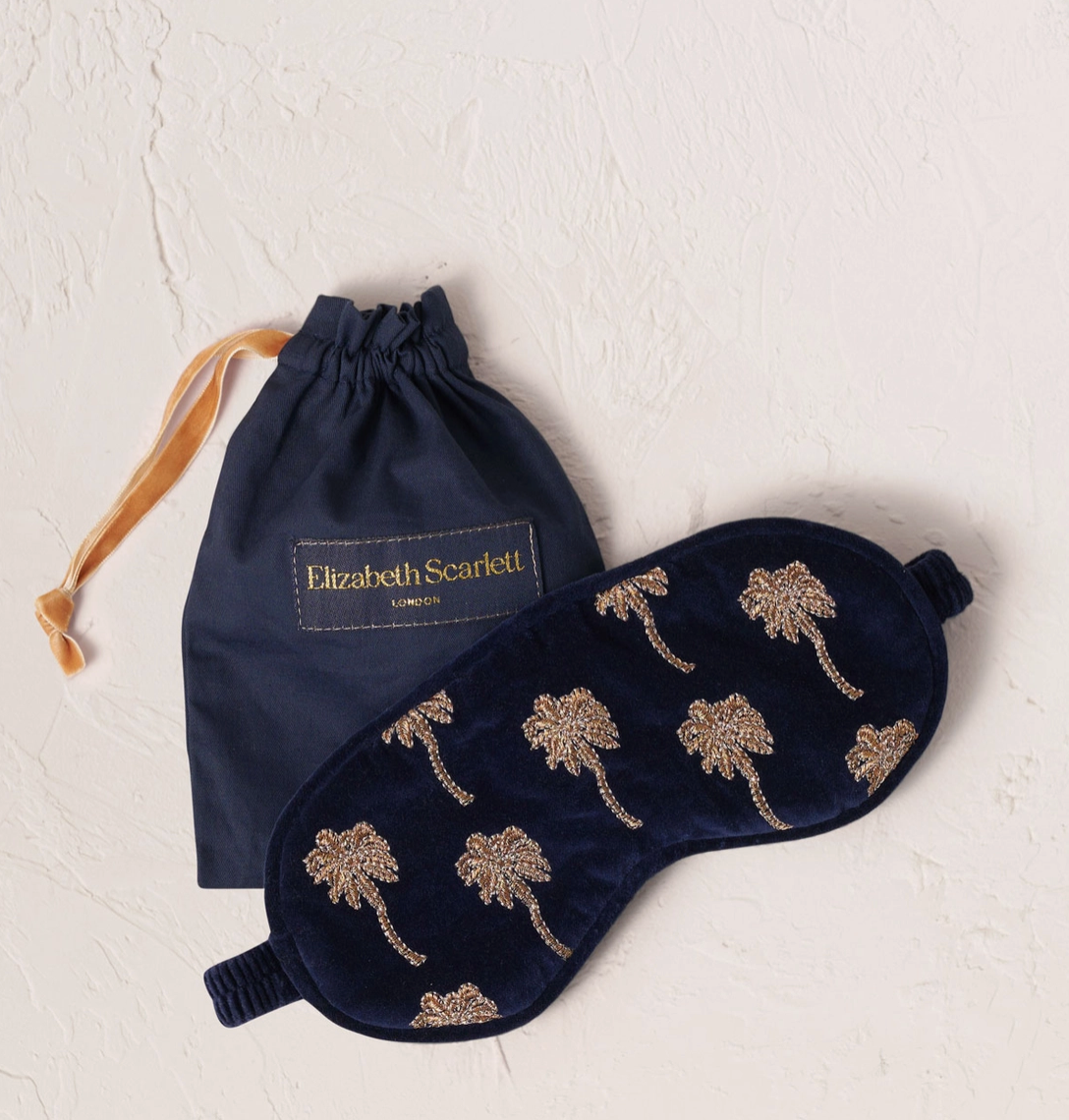 GOLD PALM EYE MASK NAVY U