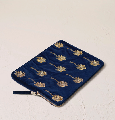 GOLD PALM LAPTOP CASE SMALL NAVY U