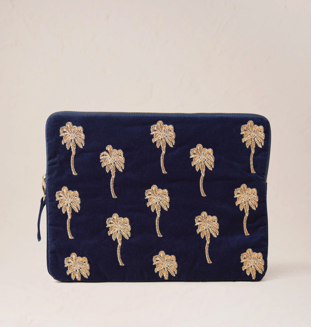 GOLD PALM LAPTOP CASE SMALL NAVY U