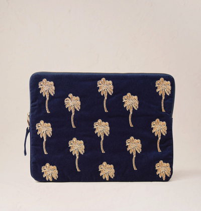 GOLD PALM LAPTOP CASE SMALL NAVY U