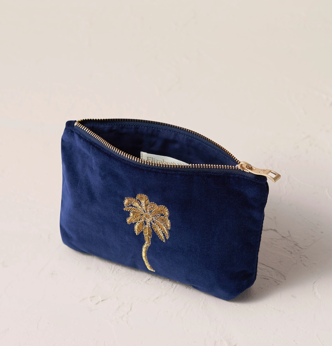 GOLD PALM MINI POUCH NAVY U