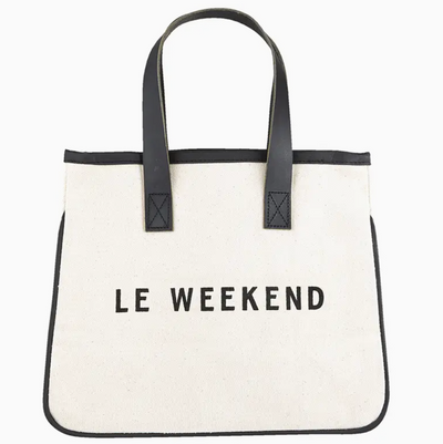 MINI CANVAS TOTE LE WEEKEND NATURAL U