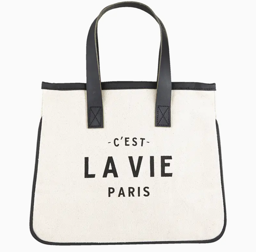 MINI CANVAS TOTE PARIS NATURAL U