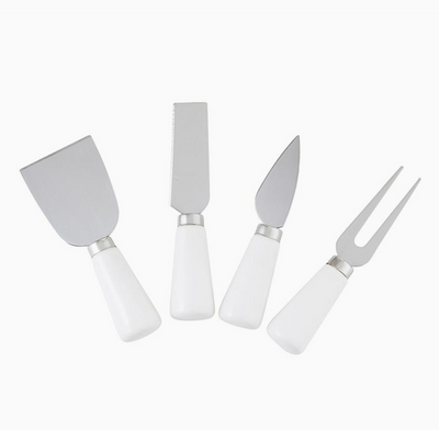 SAY CHEESE CERAMIC CHEESE KNIVES BOOK BOX U