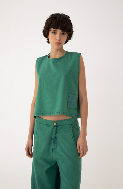 MUSCULOSA CULTURA V23 DENIM CAMISERO VERDE 1