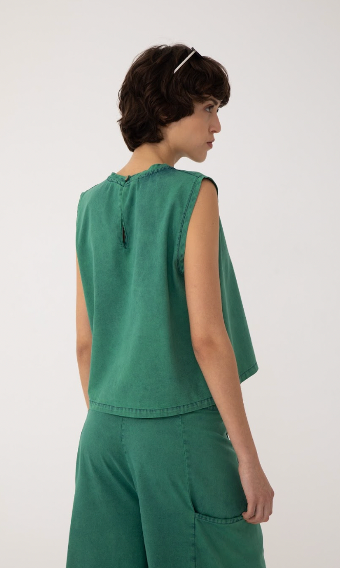 MUSCULOSA CULTURA V23 DENIM CAMISERO VERDE 1