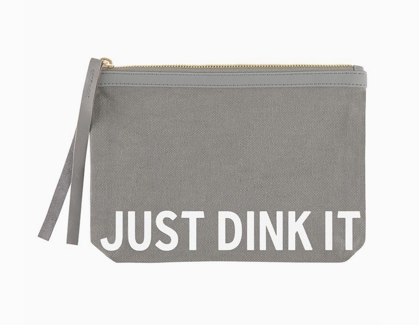 CANVAS POUCH JUST DINK IT GREY U