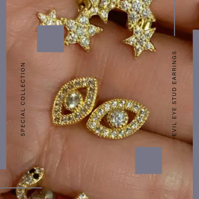 EVIL EYE STUD EARRINGS