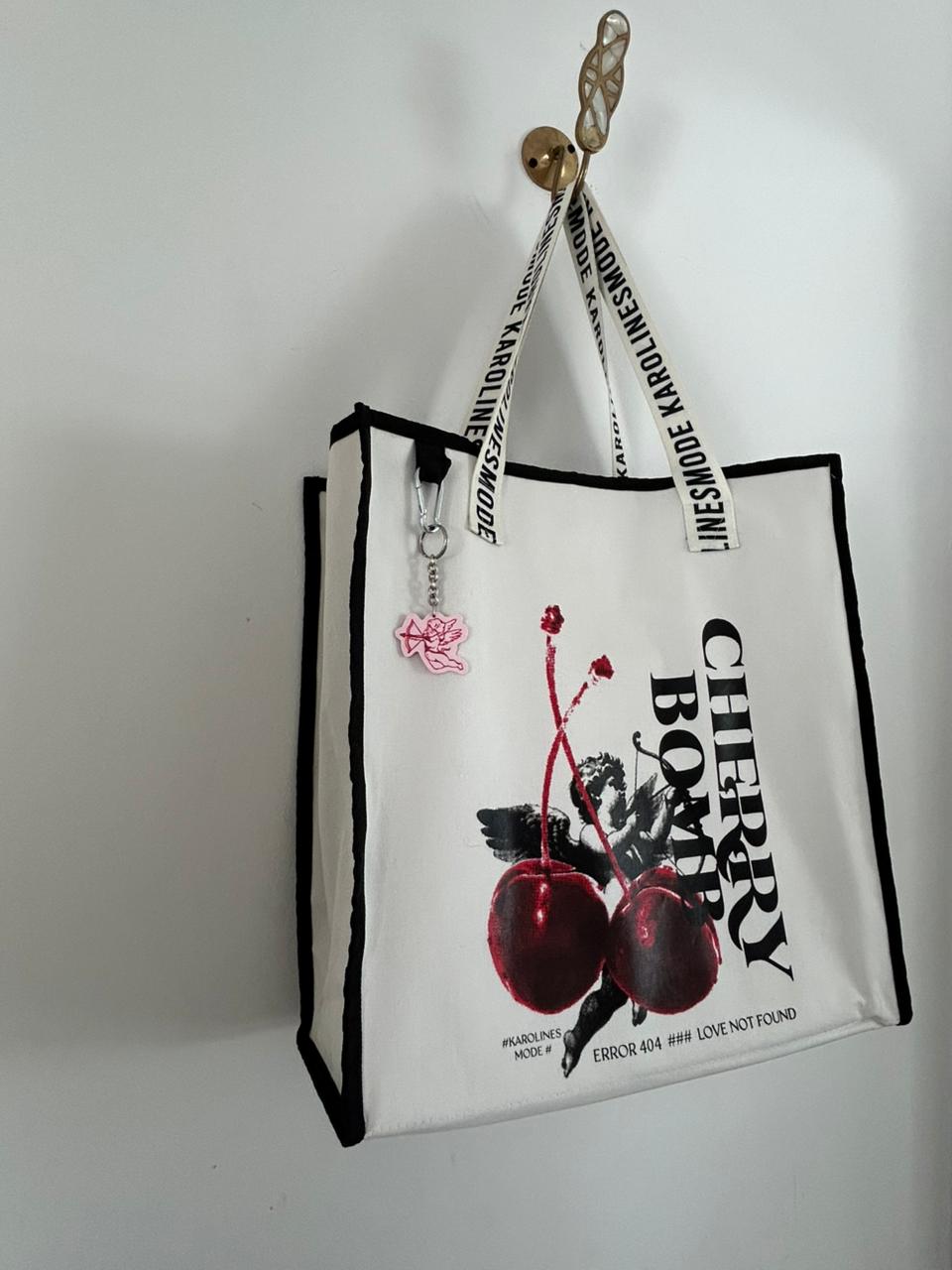 TOTE BAG CHERRY PKMM25 WHITE U