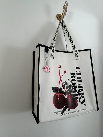 TOTE BAG CHERRY PKMM25 WHITE U