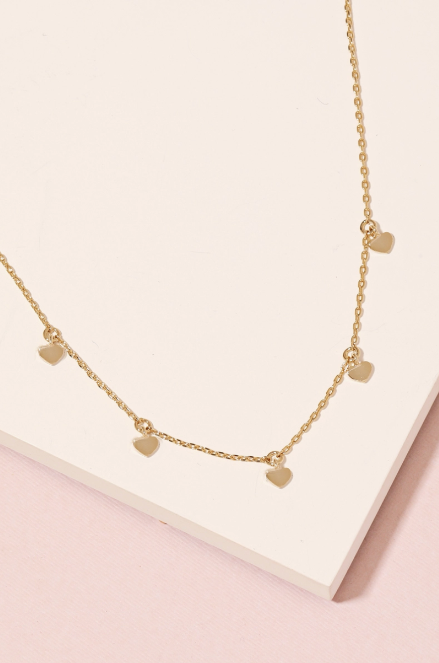 DAINTY HEART CHARM CHAIN NECKLACE