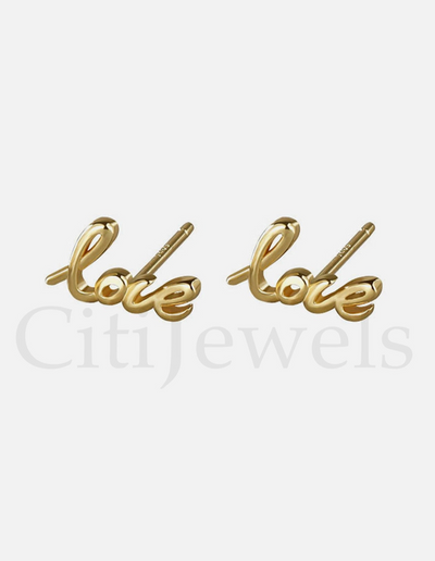 925 STERLING SILVER LOVE EARRINGS