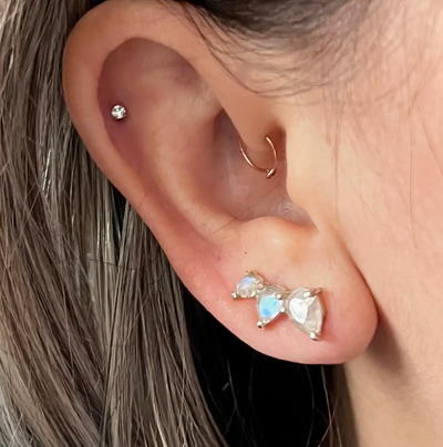 STACKED TEAR DROP EAR