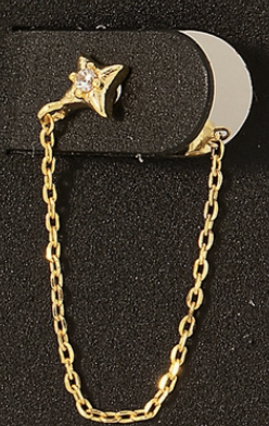 GOLD DIPPED DAINTY CHAIN EARRING