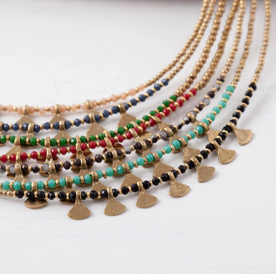 TRIANGLE DROP COLOR NECKACE