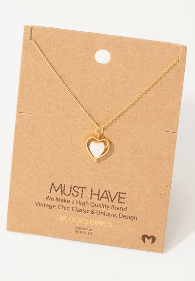 LAYERED HEART PENDANT NECKLACE