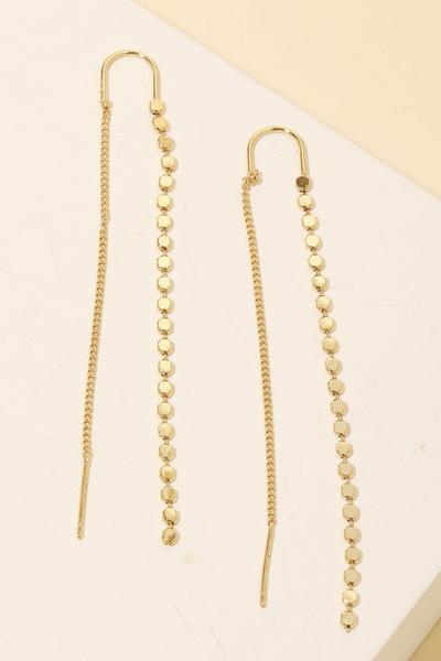 THREADED CHAIN LINK EARRINGS
