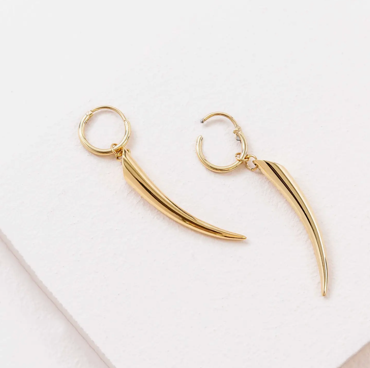 BY THE HORNS HOOP EARRINGS PAIR