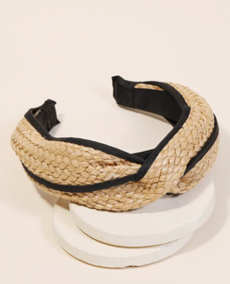 STRAW BRAIDED HEADBAND PFE23