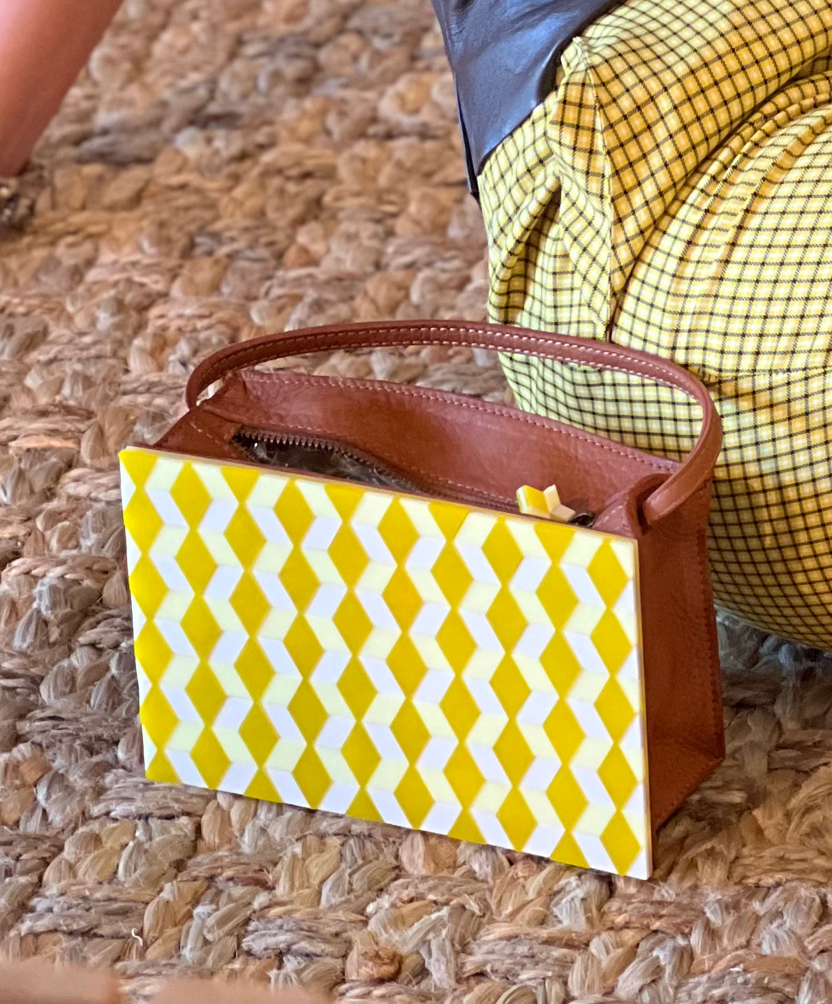 IDEAL LA FLOR HANDBAG YELLOW