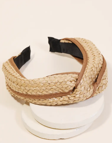 STRAW BRAIDED HEADBAND PFE23